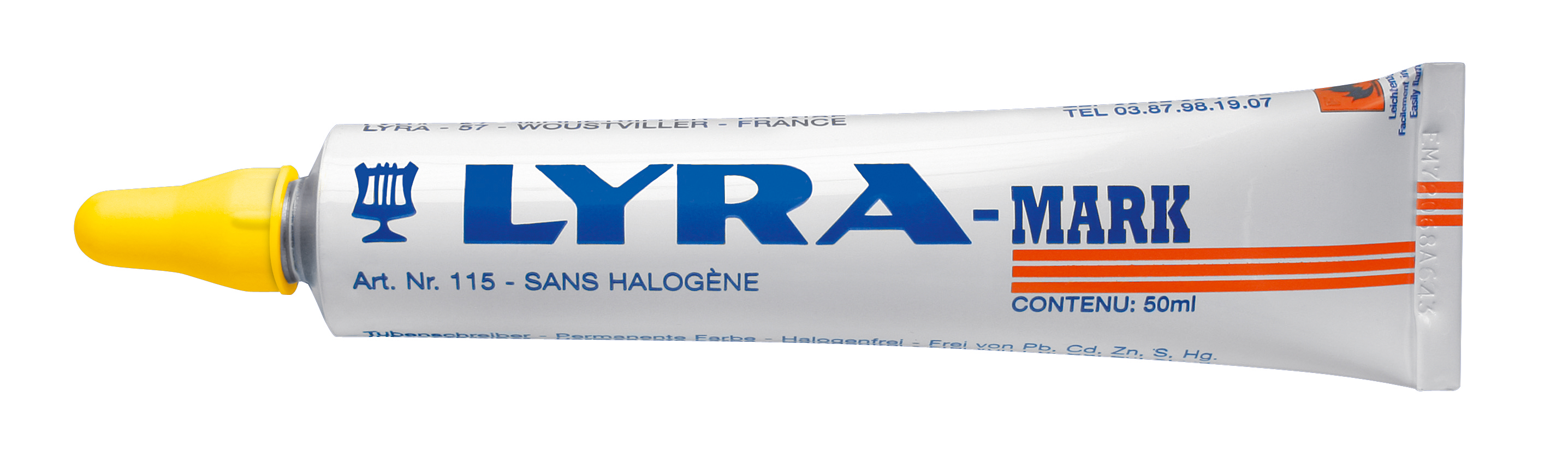 MARQUEUR À BILLE LYRA PEINTURE INDÉLÉBILE LYRA MARK JAUNE - OMYACOLOR-4150007