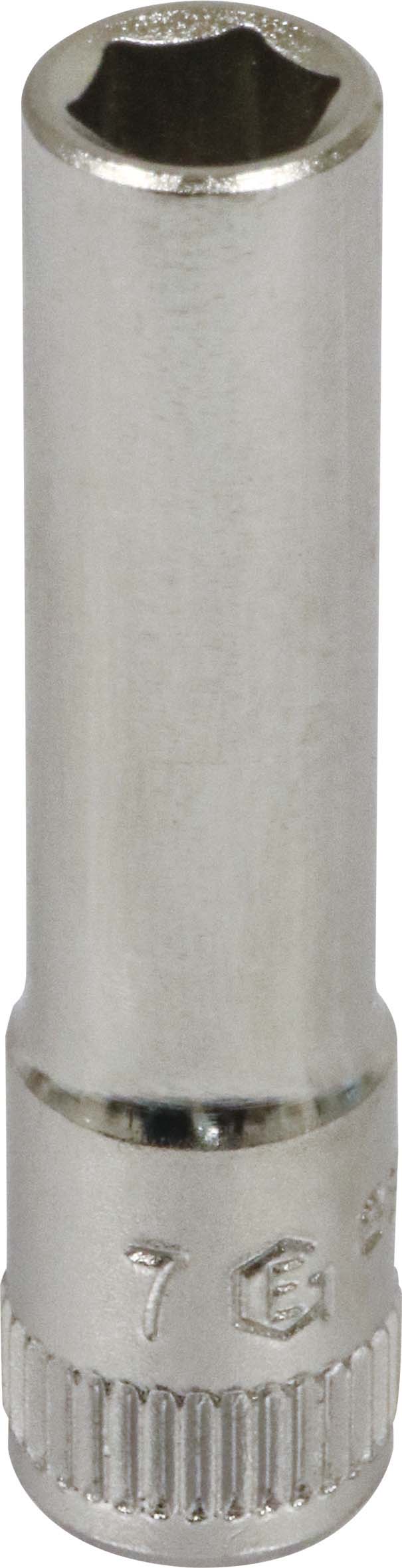 Douille longue 1/4 l50mm taille 7 dt /carte DRAKKAR TOOLS - 11832