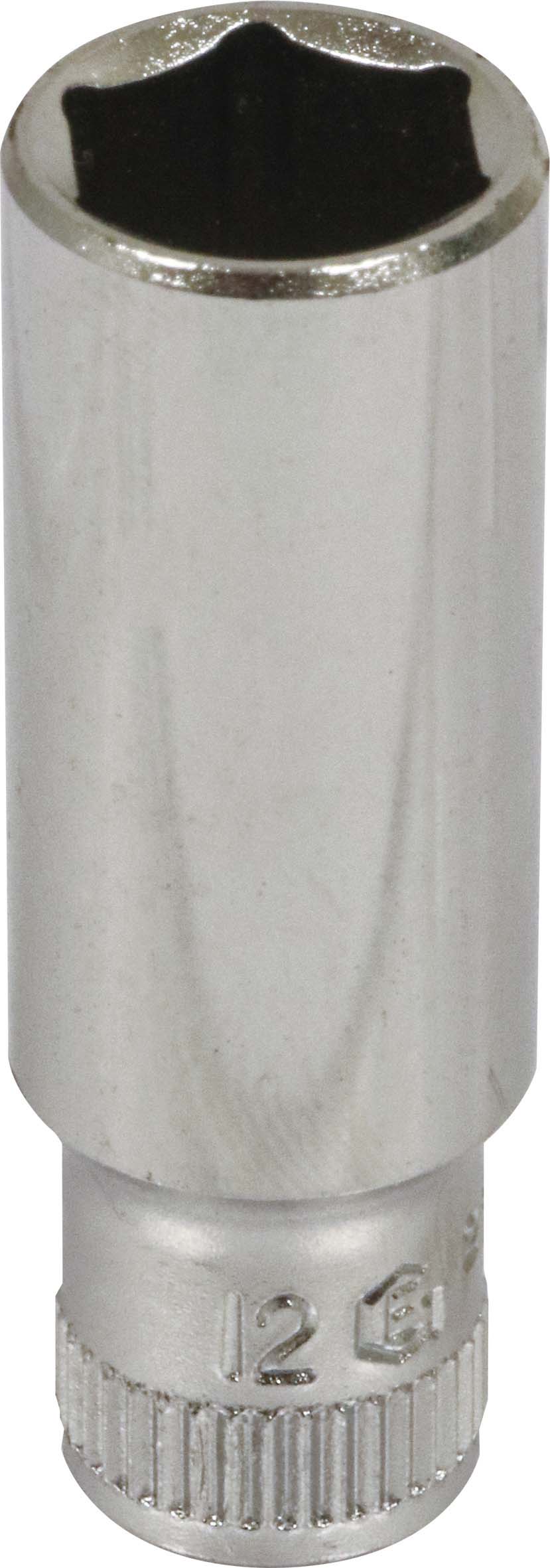 Douille longue 1/4 l50mm taille 12 dt /carte DRAKKAR TOOLS - 11844