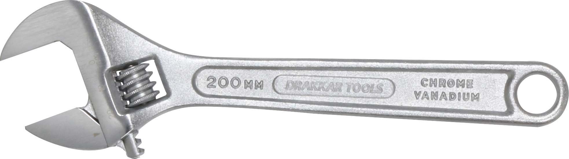 Cle a molette 200mm 8' c.v./carte dt DRAKKAR TOOLS - 12403