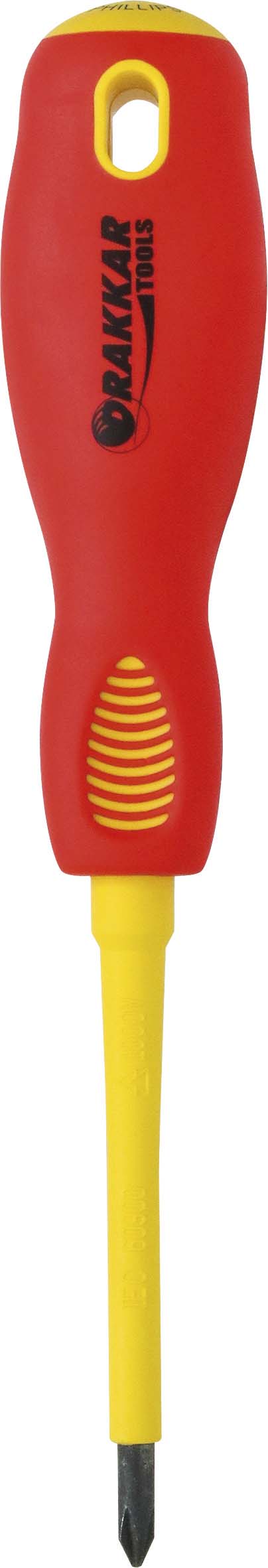 Tournevis phillips isolie 1000w #1x80/carte DRAKKAR TOOLS - 13290