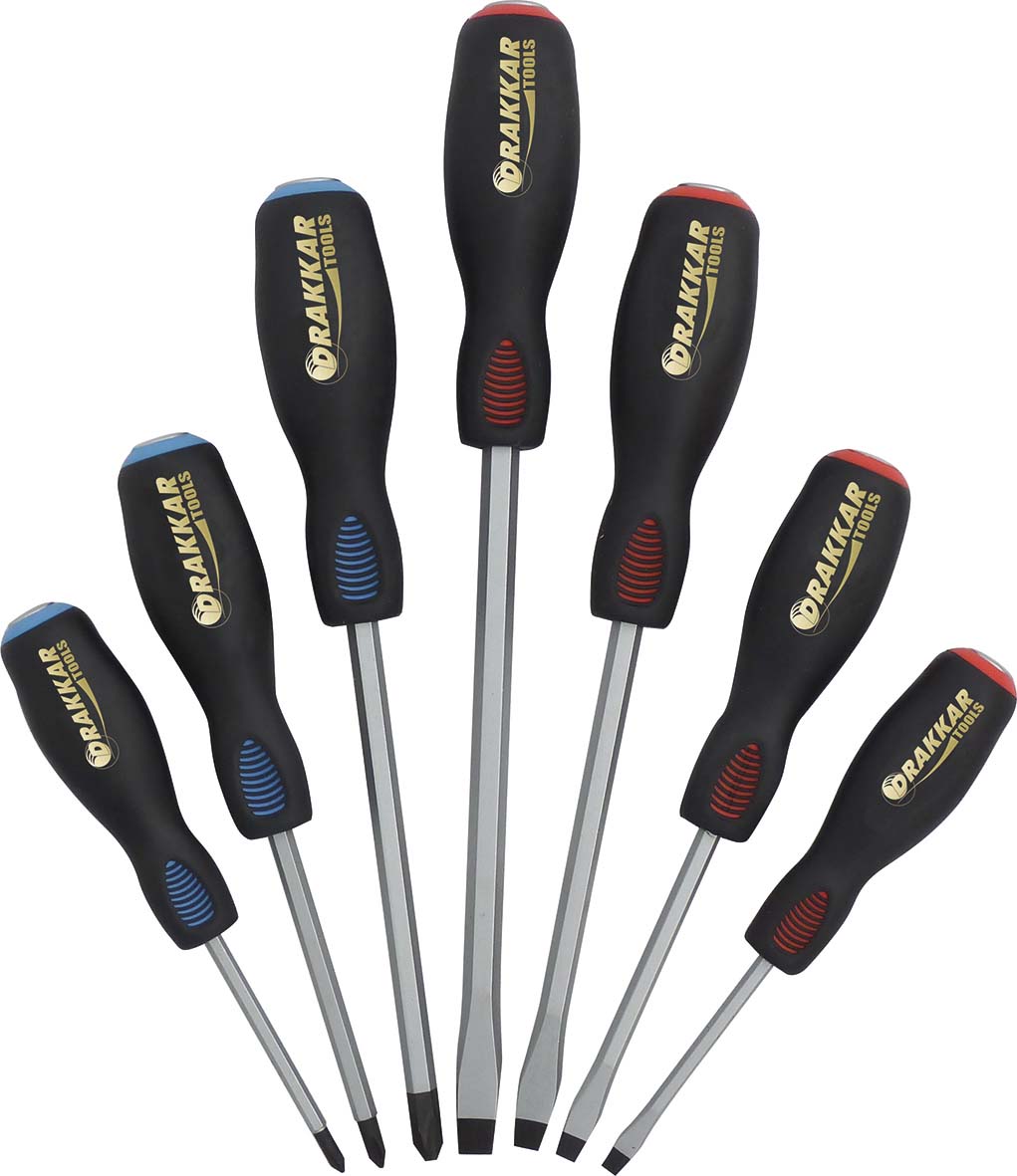 Jeu de 7 tournevis lame traversante dt DRAKKAR TOOLS - 13338