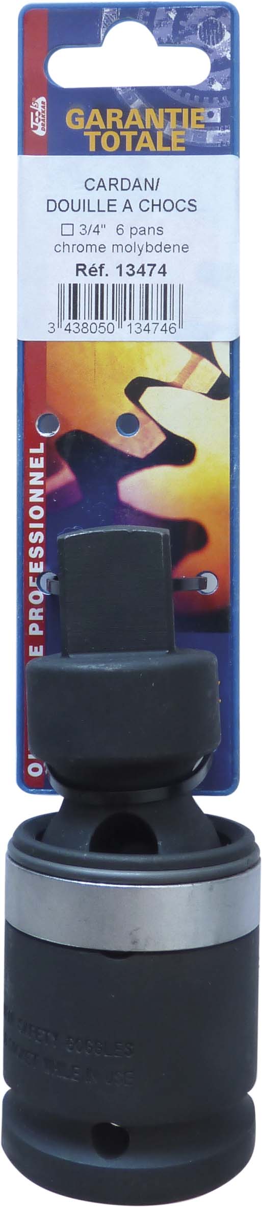 Cardan p.douille choc 3/4'c.m. dt s/carte DRAKKAR TOOLS - 13474