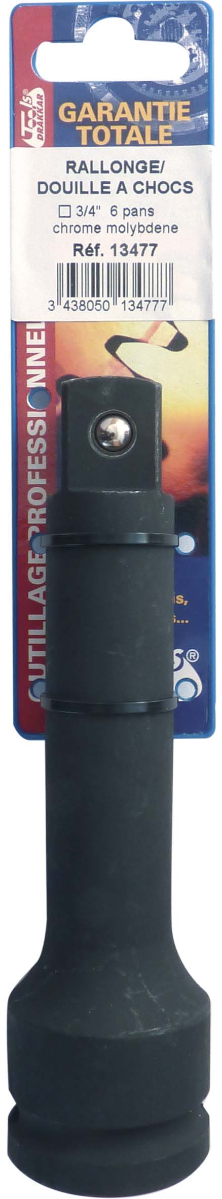 Rallonge p/douille a choc 3/4' dt s/carte DRAKKAR TOOLS - 13477