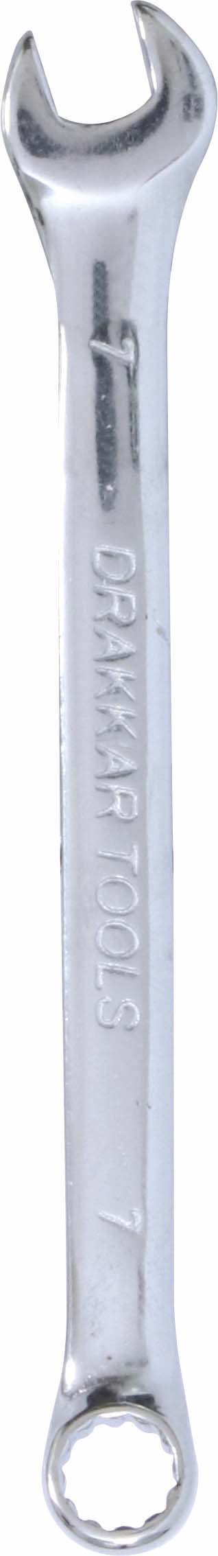 Cle mixte 7mm /carte dt full polish DRAKKAR TOOLS - 13857