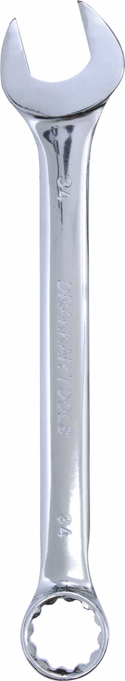 Cle mixte 34 mm full polish dt s/carte DRAKKAR TOOLS - 13945