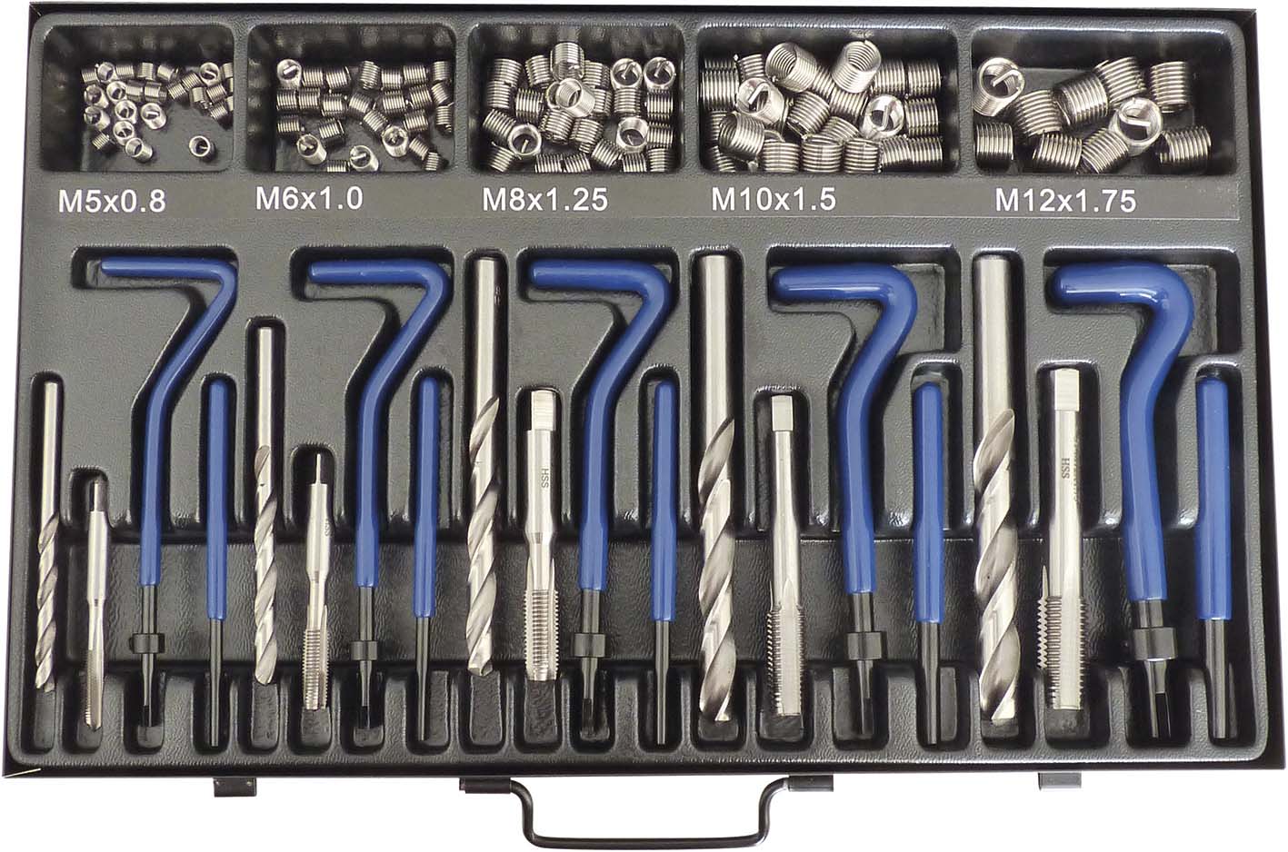 Réparation de filetage M5 à M12 - coffret de 130 pcs DRAKKAR TOOLS - 17980