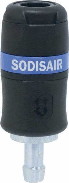 Raccord rapide femelle de sécurité passage d'air 8mm pour tuyau de 10mm DRAKKAR - 01323