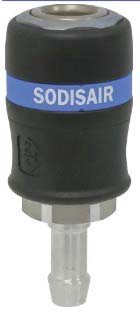 Raccord rapide femelle de sécurité passage d'air 11mm pour tuyau de 16mm DRAKKAR - 01339