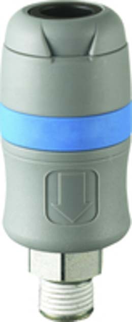 Raccord rapide femelle passage d'air 6mm filetage mâle 1/4