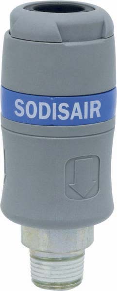 Raccord rapide femelle passage d'air 8mm filetage mâle 3/8