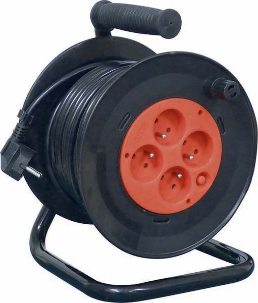 Enrouleur électrique HO5VV-F 25m 3G1,5mm² 230V 4 prises STILKER - 01550