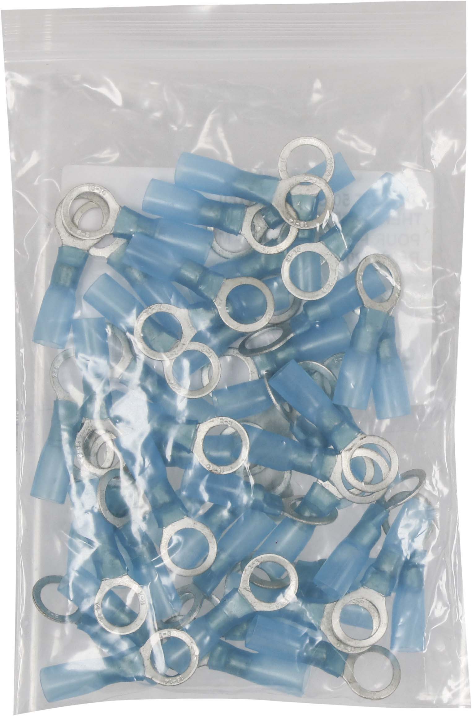 Sachet 50 cosses a oeil thermoretractable bleue pour fil 15 a 25mm² m8 - 272050