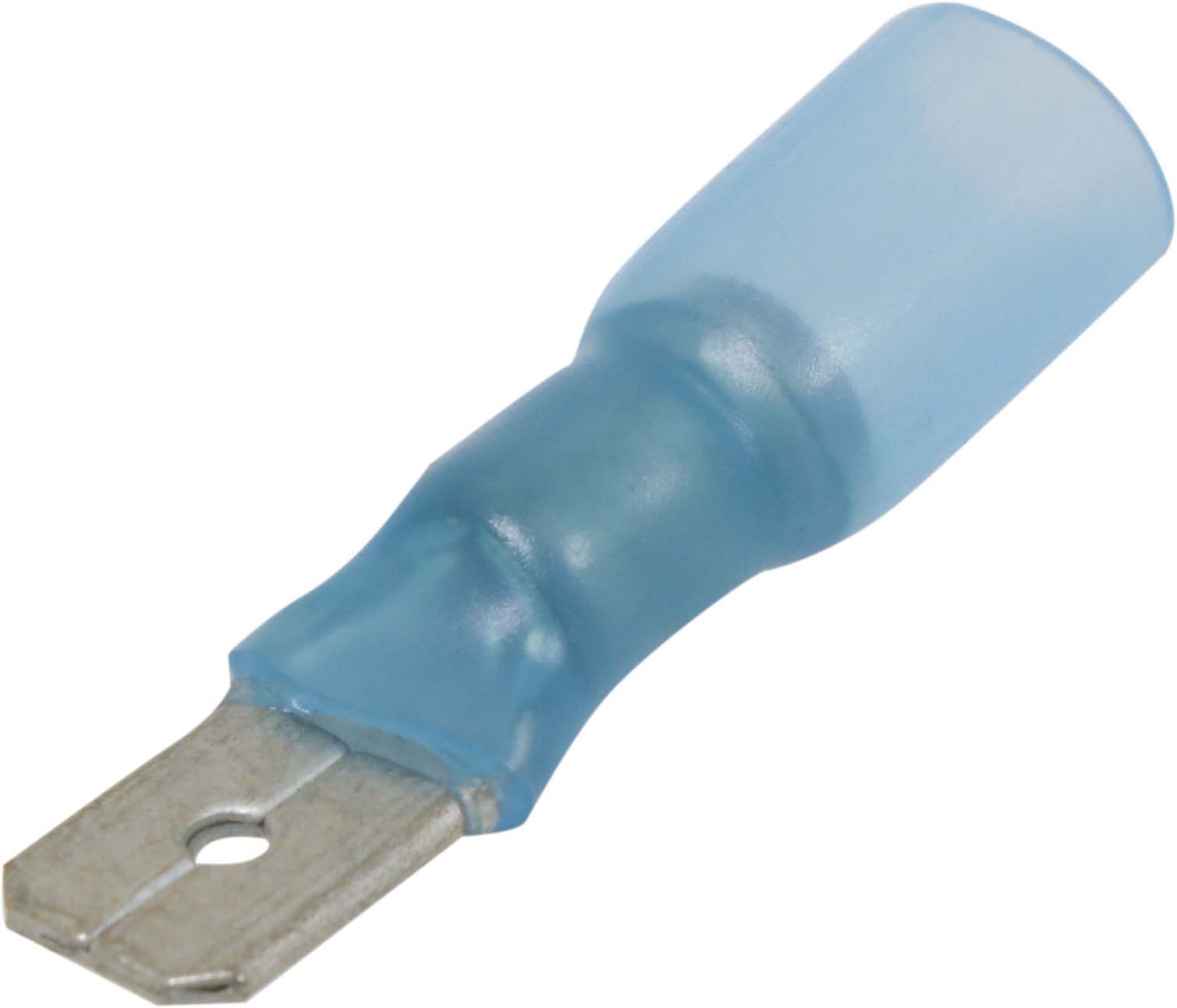 Sachet 10 cosses plates males thermoretractables bleues - 272910