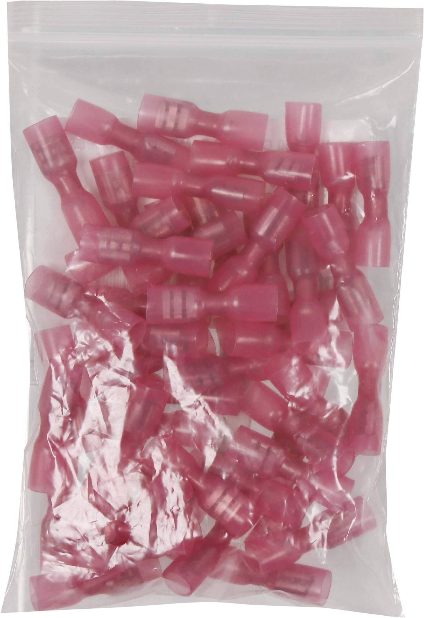 Sachet 50 cosses femelles isolees thermoretractables rouge - 273150