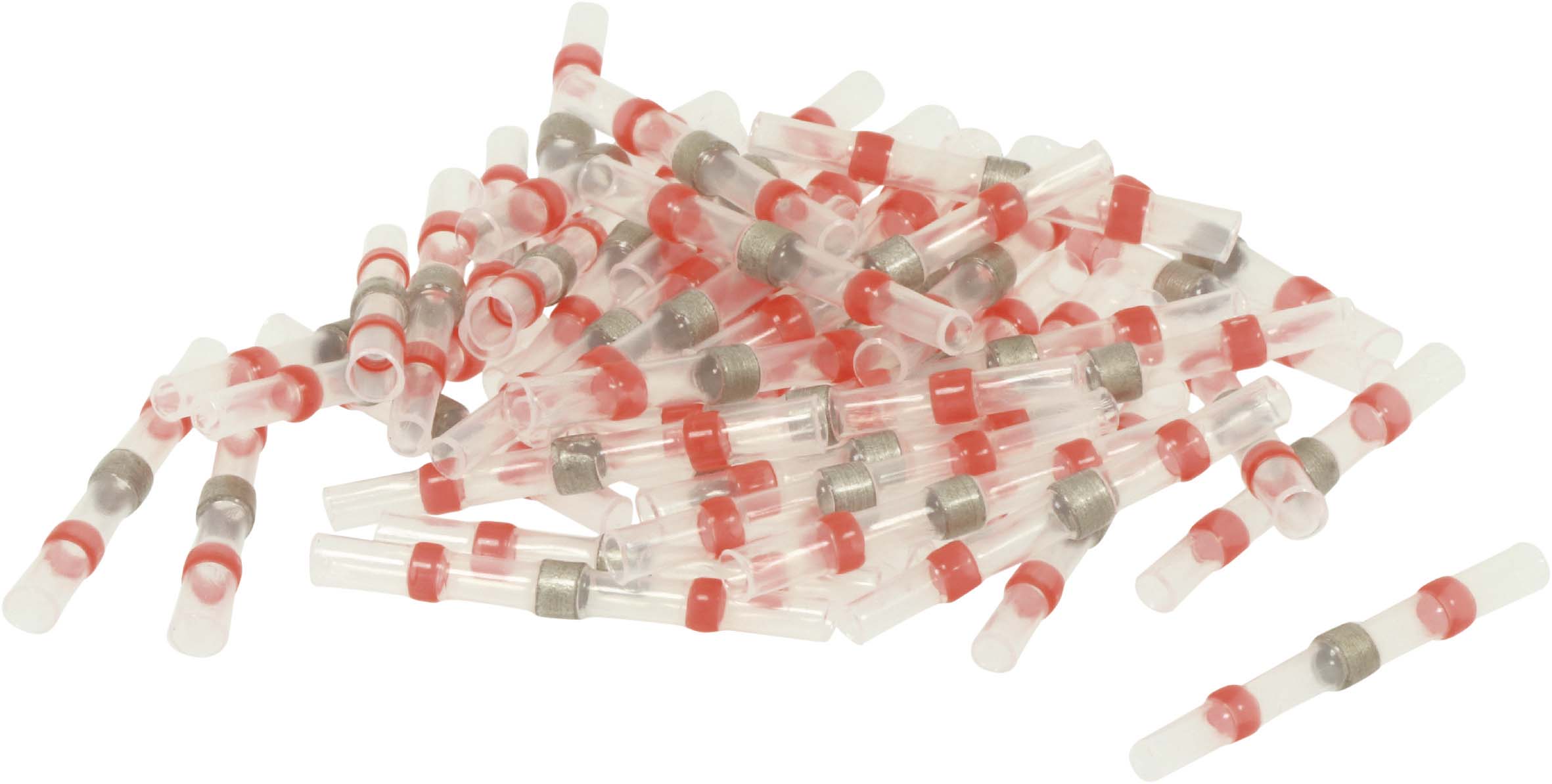 Sachet 50 cosses thermoretractables rouge pour fil 05 a 15mm² - 274650