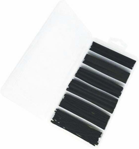 Assortiment de 100 gaines thermoretractables 100mm noires retreint 2:1 SODELEC - 02781