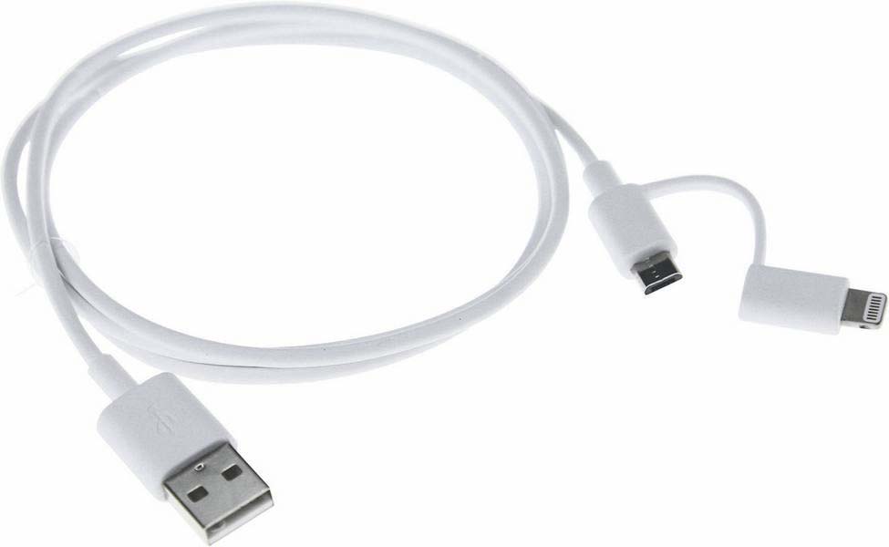 Câble de charge micro USB + iphone 1m SODELEC - 03020