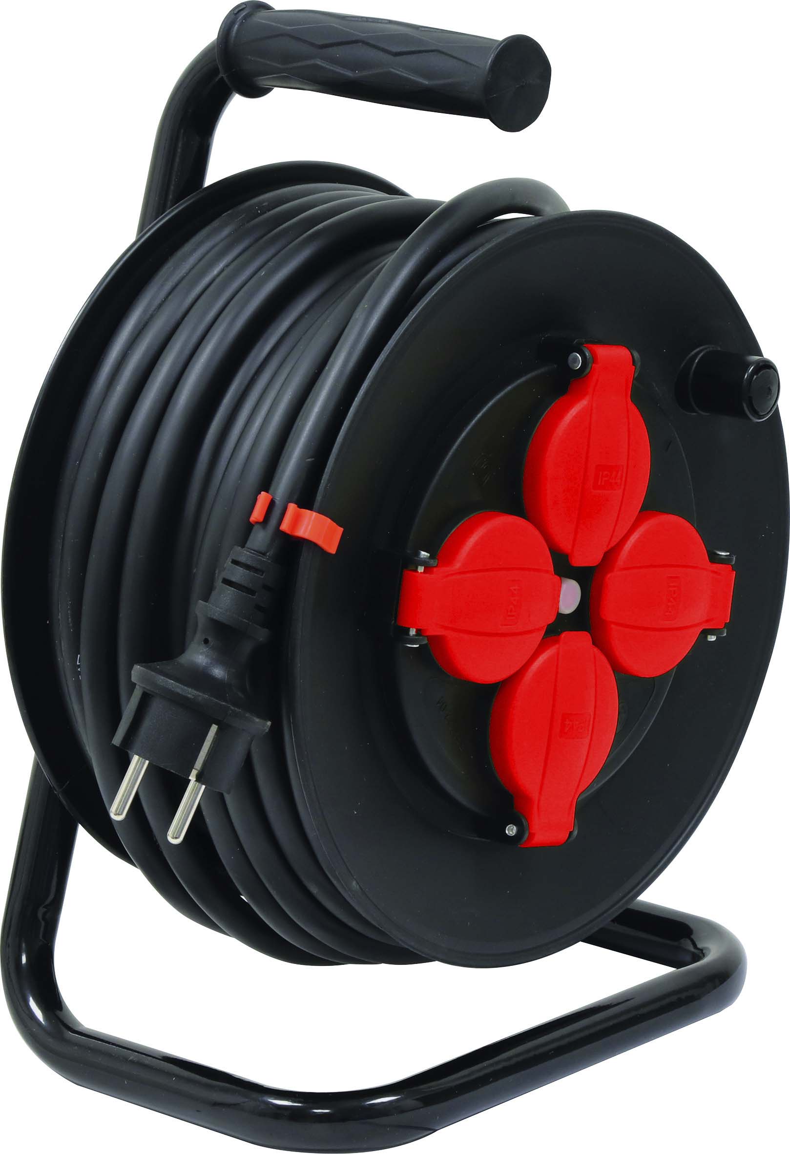 Enrouleur électrique HO7RN-F 25m 3G1,5mm² 230V 4 prises DRAKKAR - 03103