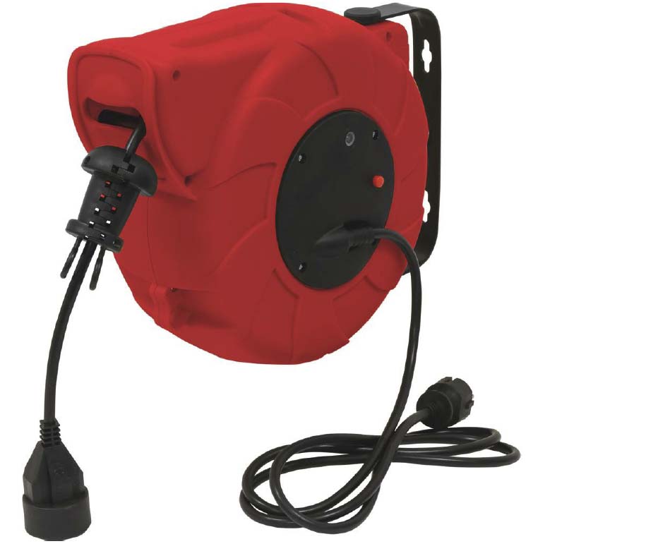 Enrouleur électrique automatique HO5VV-F 11m+2m 3G1,5mm² 230V DRAKKAR - 03108