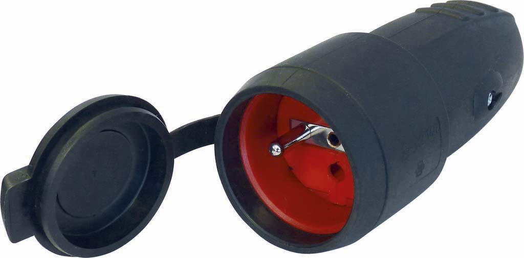 Fiche femelle caoutchouc etanche ip44 - 03251