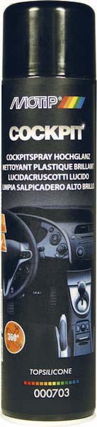 Nettoyant plastique intérieur brillant - aérosol de 600ml MOTIP - 03904