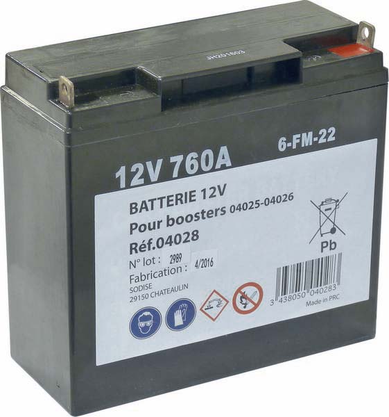 Batterie 12V 760A pour ref 04025-04026 STILKER - 04028