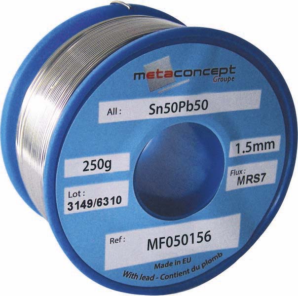 Fil ame decapante etain 50% bobine 250gr 15/10 vrac - 05618