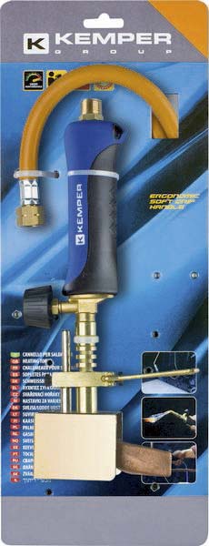 Chalumeau reglable tete cuivre+ buse 17mm +tuyau 1.5m +raccord bouteille KEMPER - 05635