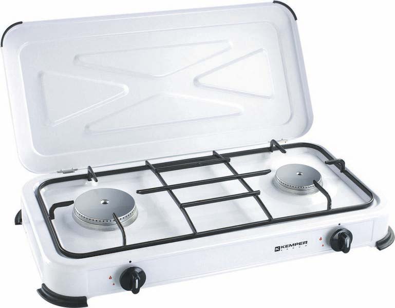Rechaud 2 feux avec couvercle 2.6kw KEMPER - 05750