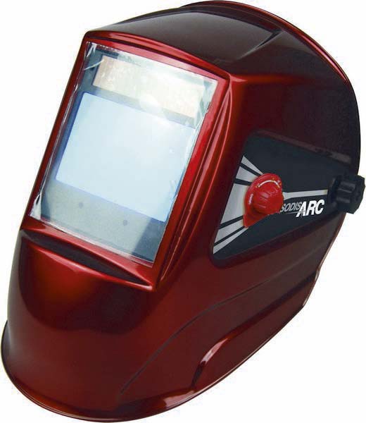 Cagoule de soudage rouge ecran xxl (100x67mm) - 05858