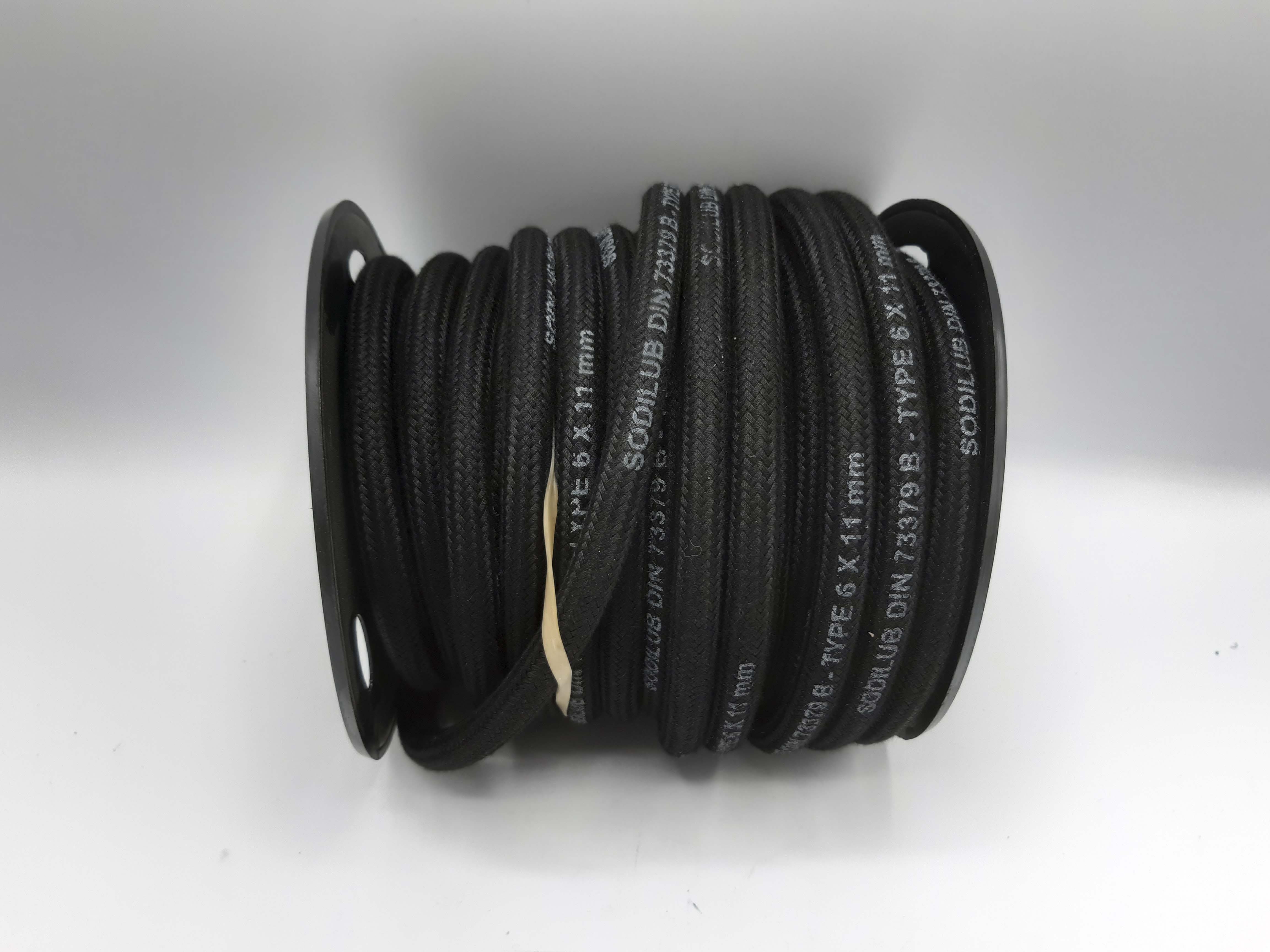 Durite en nitrile toilée extérieur 6x11mm - bobine de 20m DRAKKAR - 06483