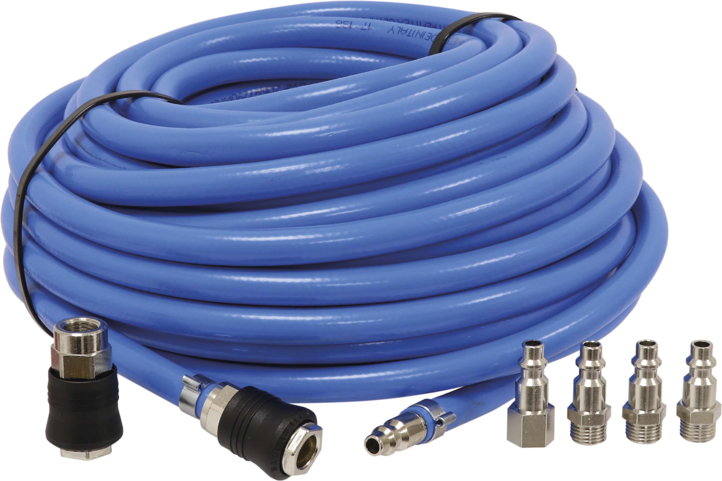 Rallonge tuyau air comprimé raccords rapides 20 bar 8x14mm 20m avec 5 raccords rapides STILKER - 06498