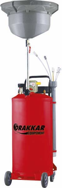 Vidangeur d'huile pneumatique mobile par gravité et aspiration 80L DRAKKAR - 07112