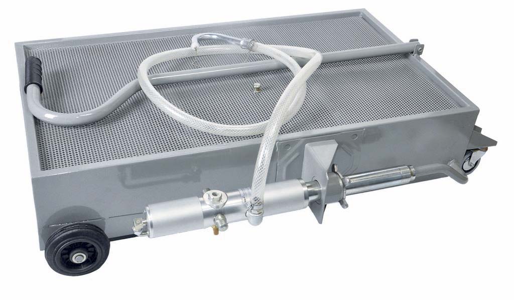 Bac de vidange acier mobile 80L avec pompe pneumatique DRAKKAR - 07233