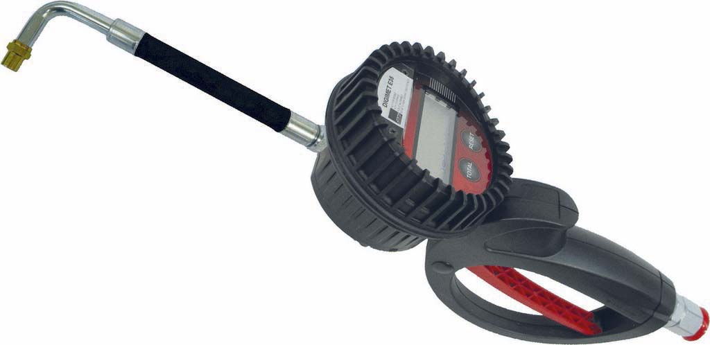 Pistolet à huile avec compteur digital et bec flexible anti-gouttes raccord 1/2