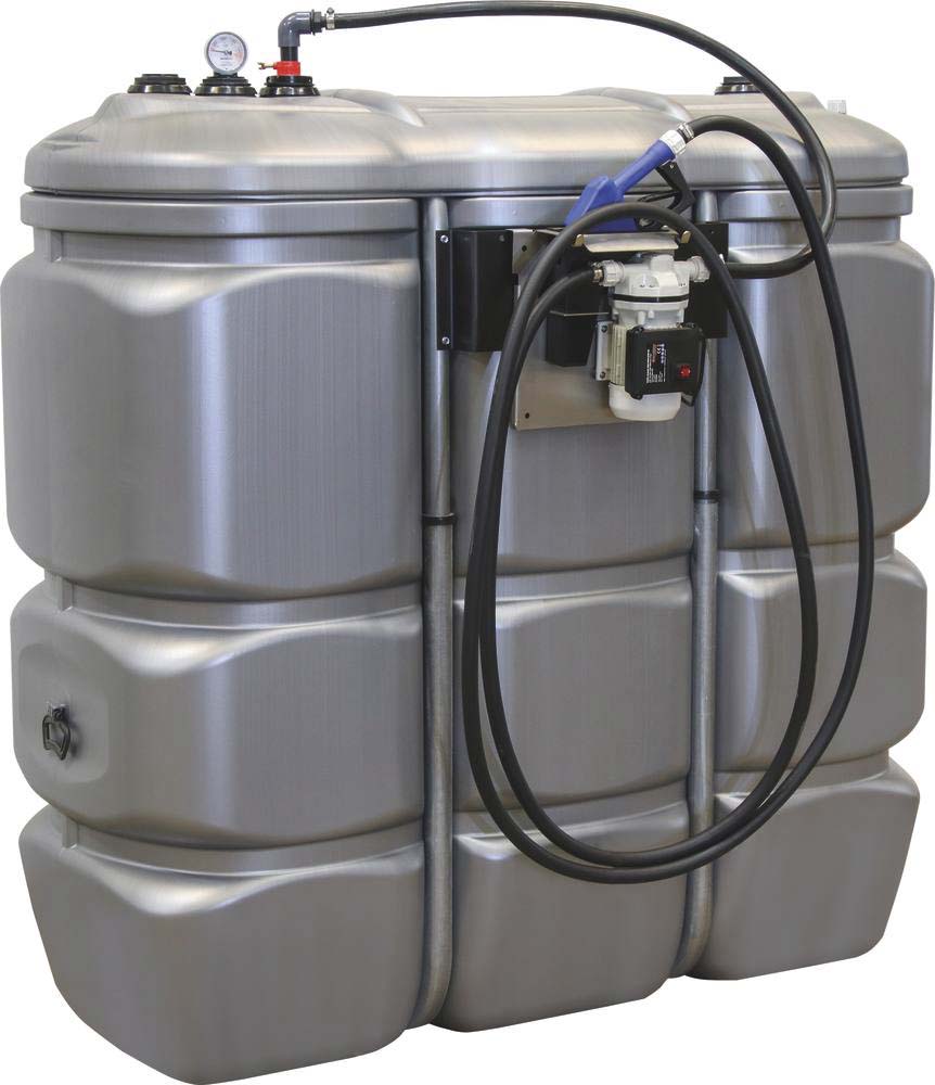 Cuve de stockage AdBlue PEHD double paroi 1500L avec kit station 230V + pistolet automatique DRAKKAR - 08096