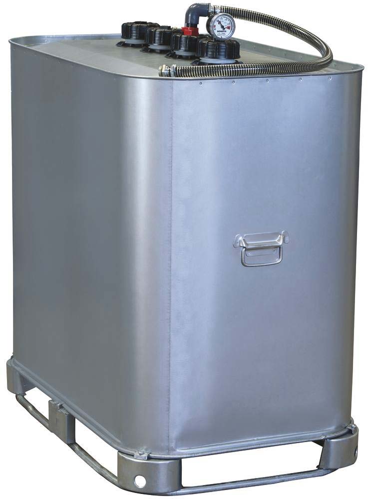 Cuve de stockage gasoil galvanisée 700L double paroi pré-équipée SCHUTZ - 08131