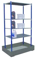 Etagere 1040x600x2000 4 niveaux + retention 190l au sol - 08344