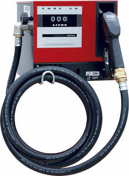 Pompe à gasoil 230V 56 l/min avec pistolet automatique/volucompteur - station carrossée PIUSI - 08380
