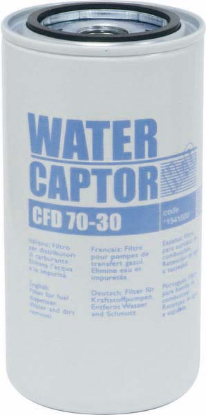Filtre à gasoil à absoption d'eau 70 l/min 30μ femelle 3/4" PIUSI - 08415