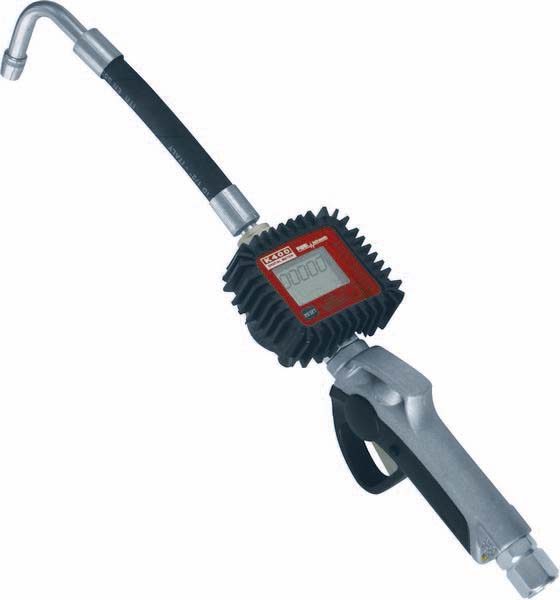 Pistolet à huile avec compteur digital et bec flexible anti-gouttes raccord 1/2