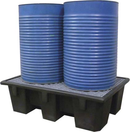 Bac de retention polyethtl.240l 130x90x39 avec caillebotti acier DRAKKAR EQUIPEMENT - 08460