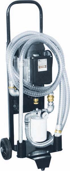 Pompe à huile électrique à palette 230V avec filtre et tuyaux sur chariot mobile PIUSI - 08509