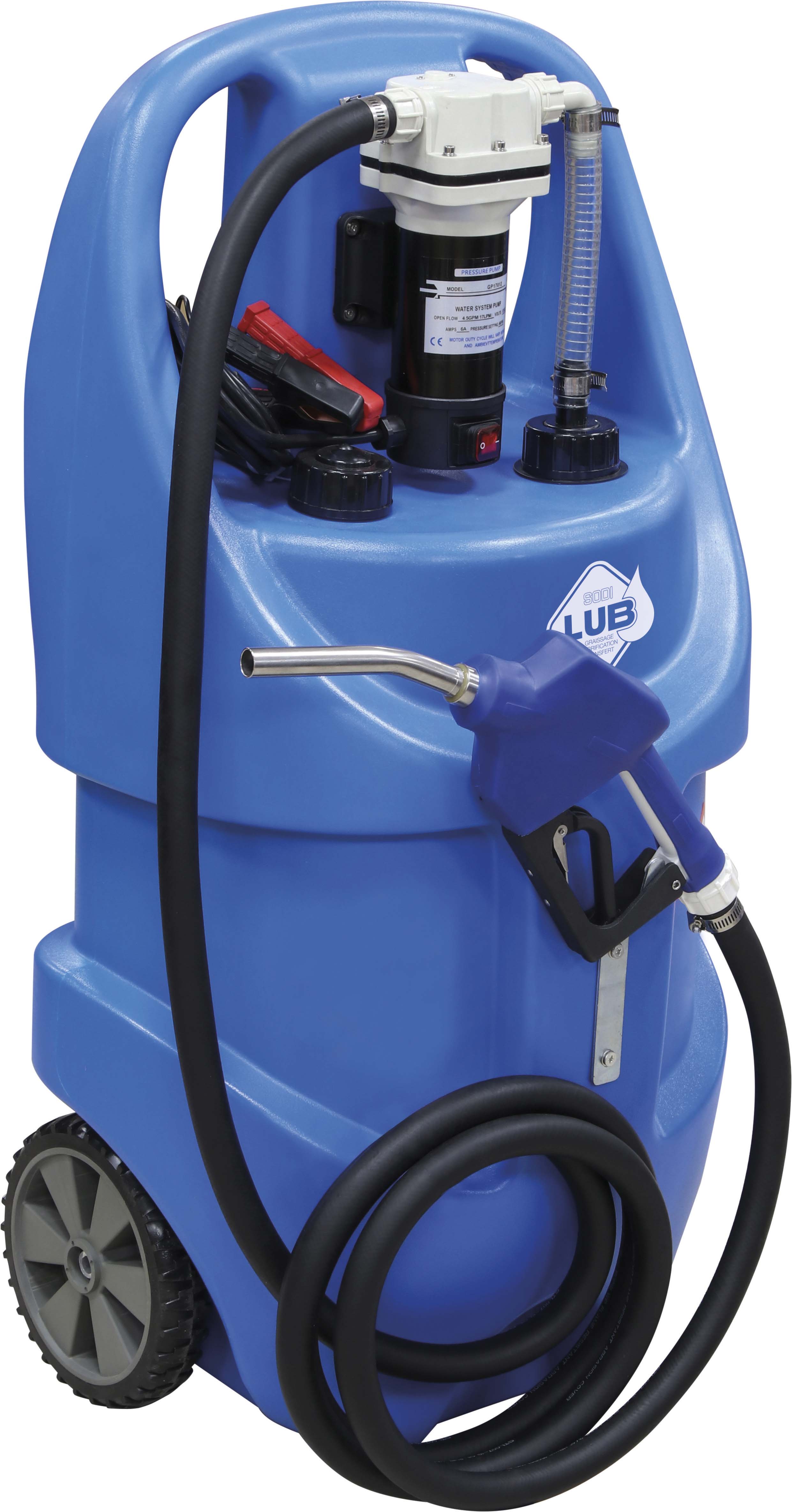 Cuve mobile/caddy AdBlue 75L sur roues pompe électrique 12V 100W 10 l/min DRAKKAR - 08621
