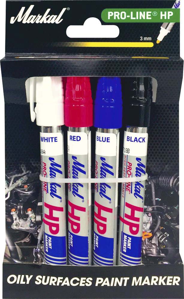 Feutre à peinture liquide permanent surface huileuse - de 4 pcs MARKAL - 08779