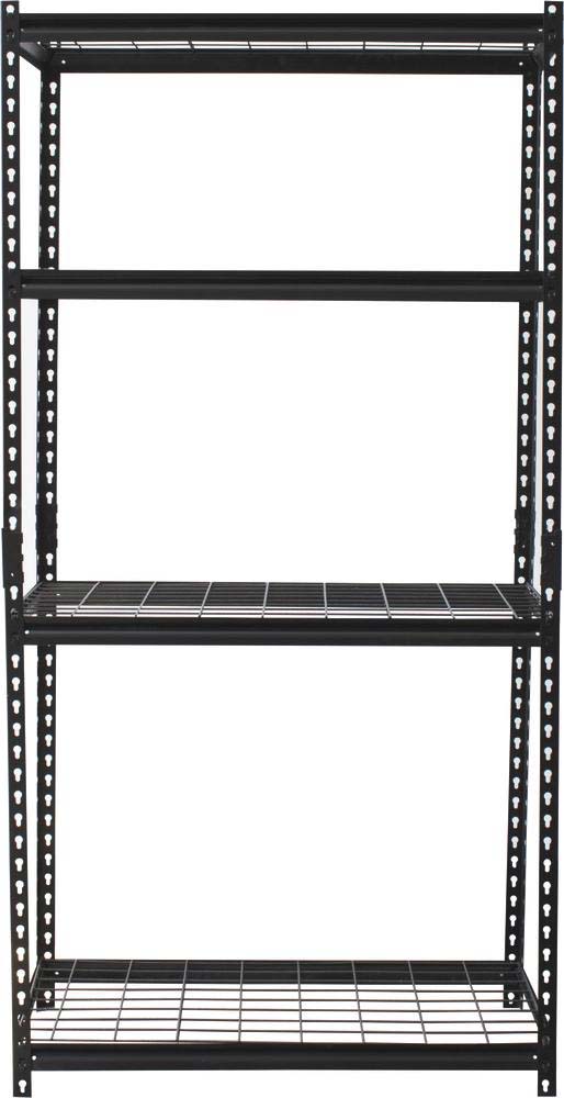 Etagère métallique à emboîter 4 tablettes grillagées 1670x910x450mm max 800kg STILKER - 09009