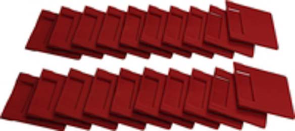 Kit 10 separateurs plastiques 219x129mm rouges p/09052 TAYG - 09049
