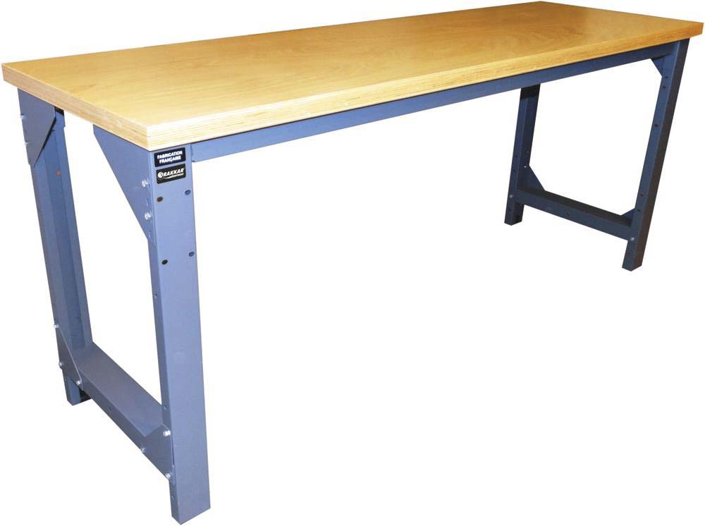 Etabli plateau bois 2000x630mm 1T - 9054