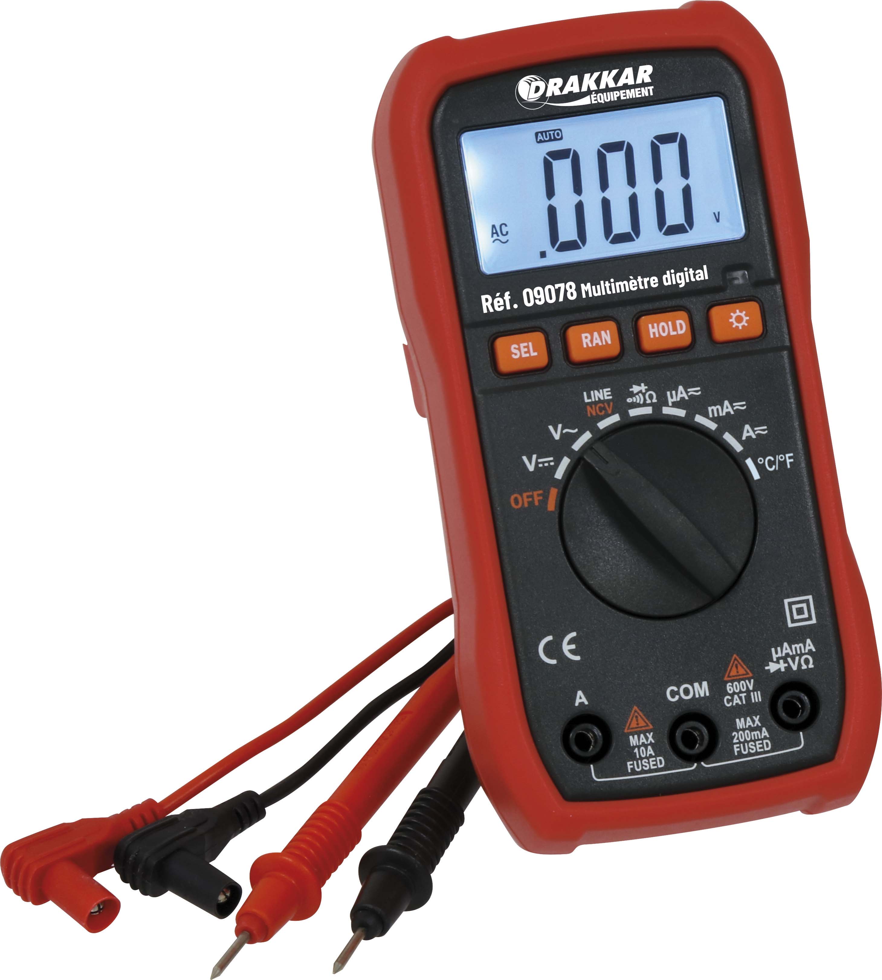 Multimetre digital automatique compact DRAKKAR EQUIPEMENT - 09078